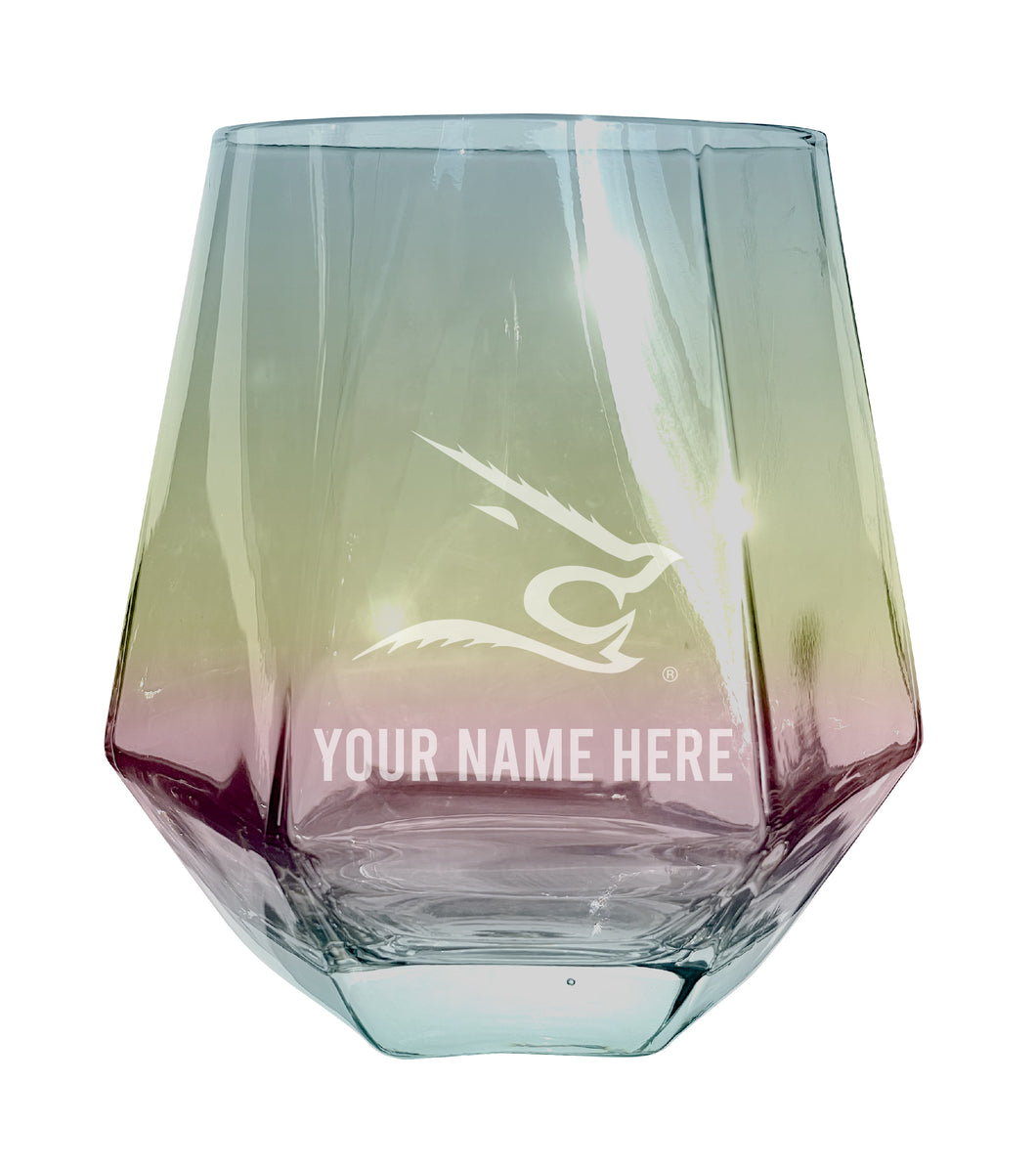 Texas A&M Kingsville Javelinas Customizable Stemless Diamond Wine Glass Engraved 10 oz Officially Licensed Collegiate Product 2-Pack