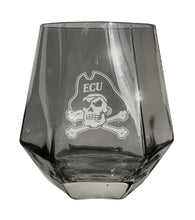 Load image into Gallery viewer, East Carolina Pirates Tigers Etched Diamond Cut 10 oz Stemless Wine Glass - NCAA Licensed
