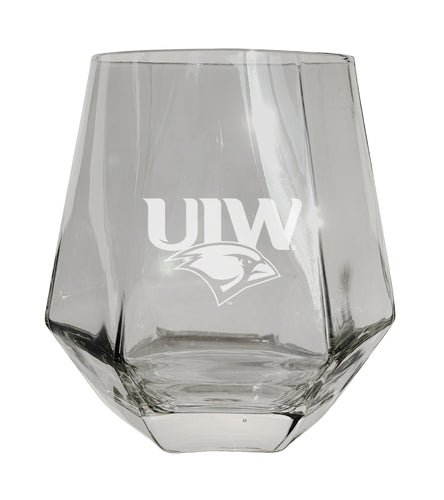 Incarnate Word Cardinals Stemless Diamond Wine Glass Engraved 15 oz Clear Officially Licensed Collegiate Product 2-Pack