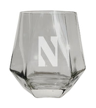 Load image into Gallery viewer, Northwestern University Wildcats Tigers Etched Diamond Cut 10 oz Stemless Wine Glass - NCAA Licensed
