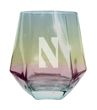 Load image into Gallery viewer, Northwestern University Wildcats Tigers Etched Diamond Cut 10 oz Stemless Wine Glass - NCAA Licensed
