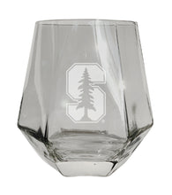 Load image into Gallery viewer, Stanford University Etched Diamond Cut Stemless 10 ounce Wine Glass
