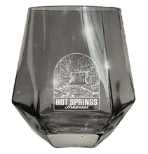 Load image into Gallery viewer, Hot Springs Arkansas Souvenir Stemless Diamond Wine Glass Engraved 15 oz Gray 4-Pack
