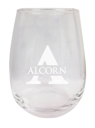 Alcorn State Braves NCAA 15 oz Laser-Engraved Stemless Wine Glass - Perfect for Alumni & Fans