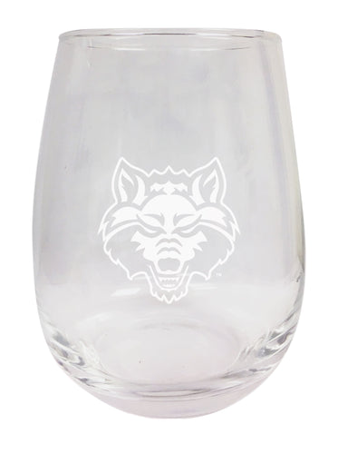 Arkansas State NCAA 15 oz Laser-Engraved Stemless Wine Glass - Perfect for Alumni & Fans