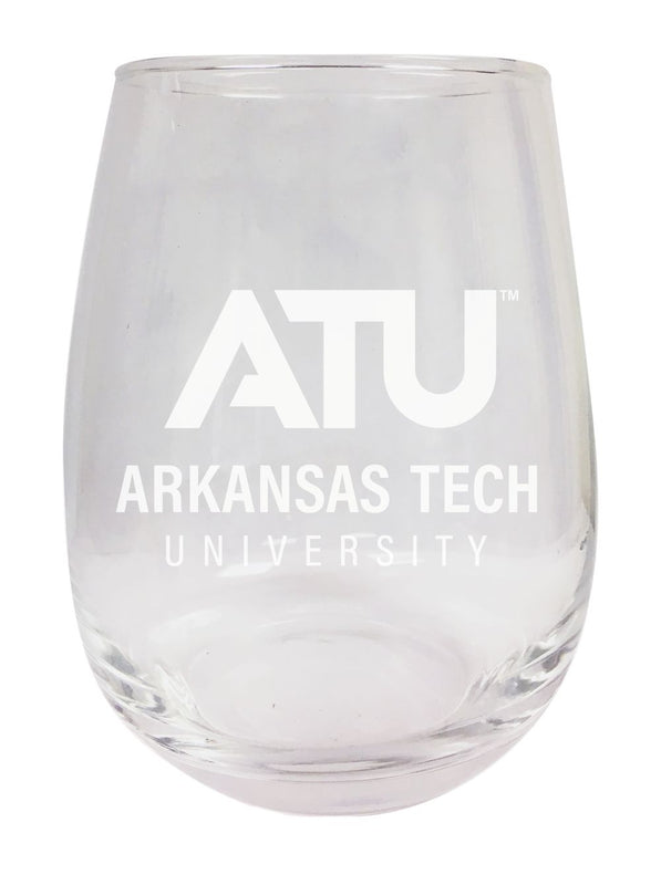 Arkansas Tech University 15 oz Engraved Stemless Wine Glass Officially Licensed Collegiate Product