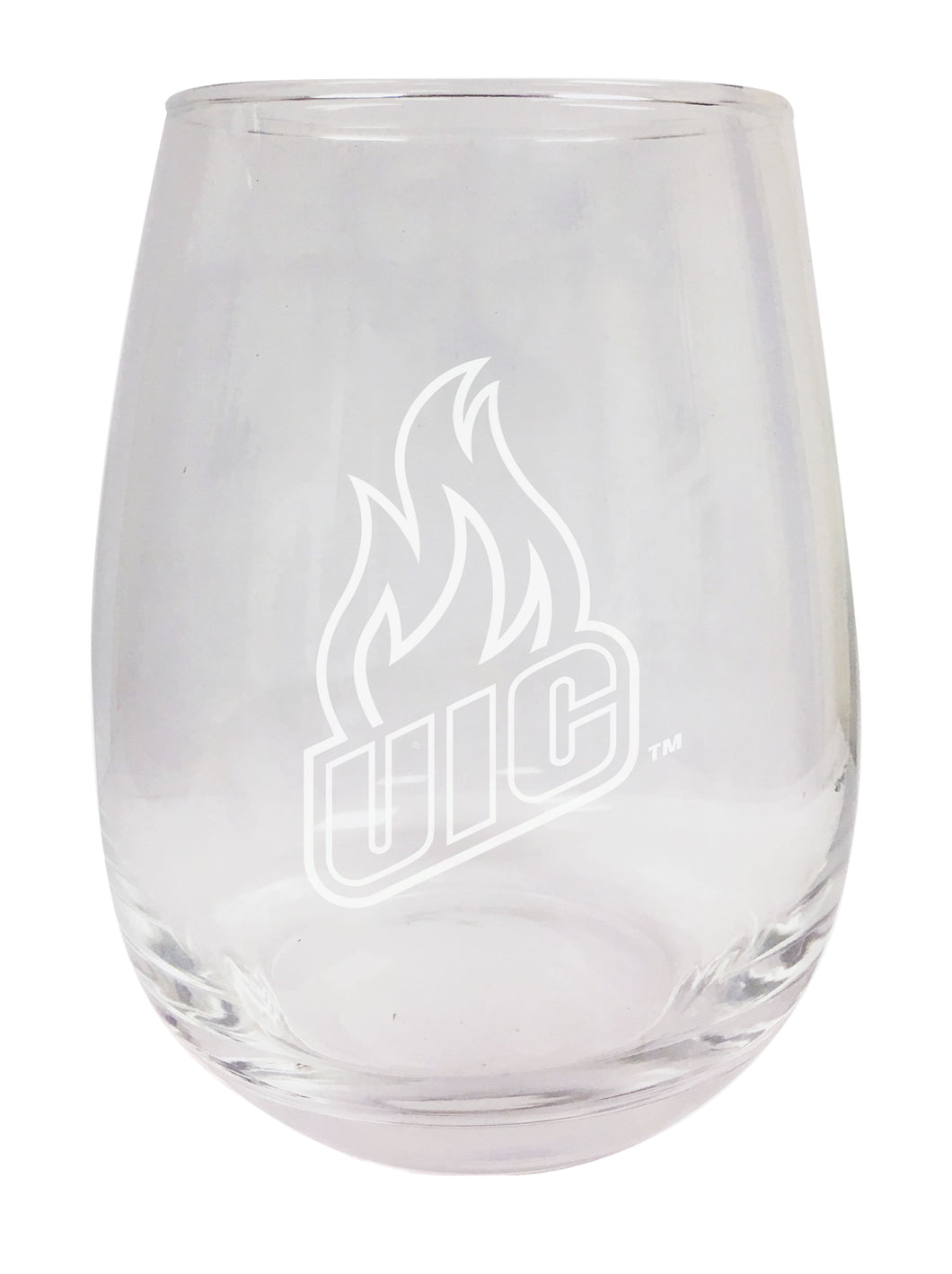 University of Illinois at Chicago NCAA 15 oz Laser-Engraved Stemless Wine Glass - Perfect for Alumni & Fans