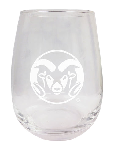 Colorado State Rams NCAA 15 oz Laser-Engraved Stemless Wine Glass - Perfect for Alumni & Fans