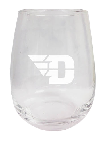 Dayton Flyers NCAA 15 oz Laser-Engraved Stemless Wine Glass - Perfect for Alumni & Fans