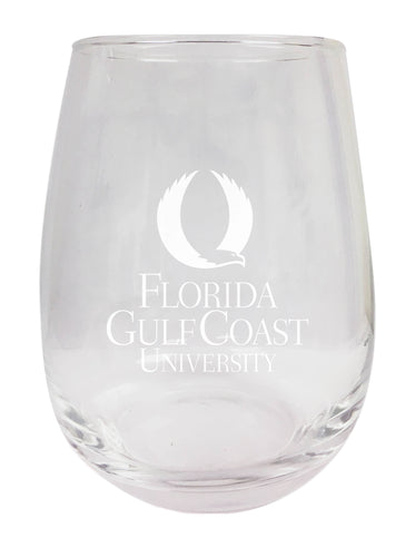 Florida Gulf Coast Eagles NCAA 15 oz Laser-Engraved Stemless Wine Glass - Perfect for Alumni & Fans