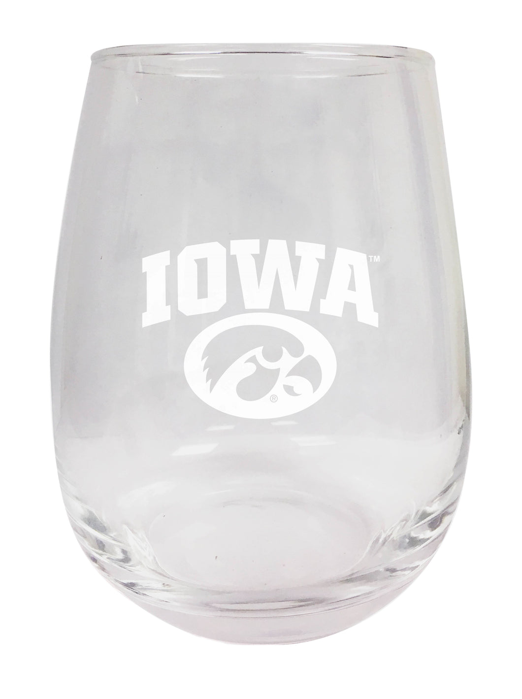 Iowa Hawkeyes NCAA 15 oz Laser-Engraved Stemless Wine Glass - Perfect for Alumni & Fans