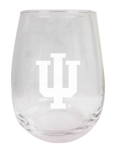 Indiana Hoosiers NCAA 15 oz Laser-Engraved Stemless Wine Glass - Perfect for Alumni & Fans