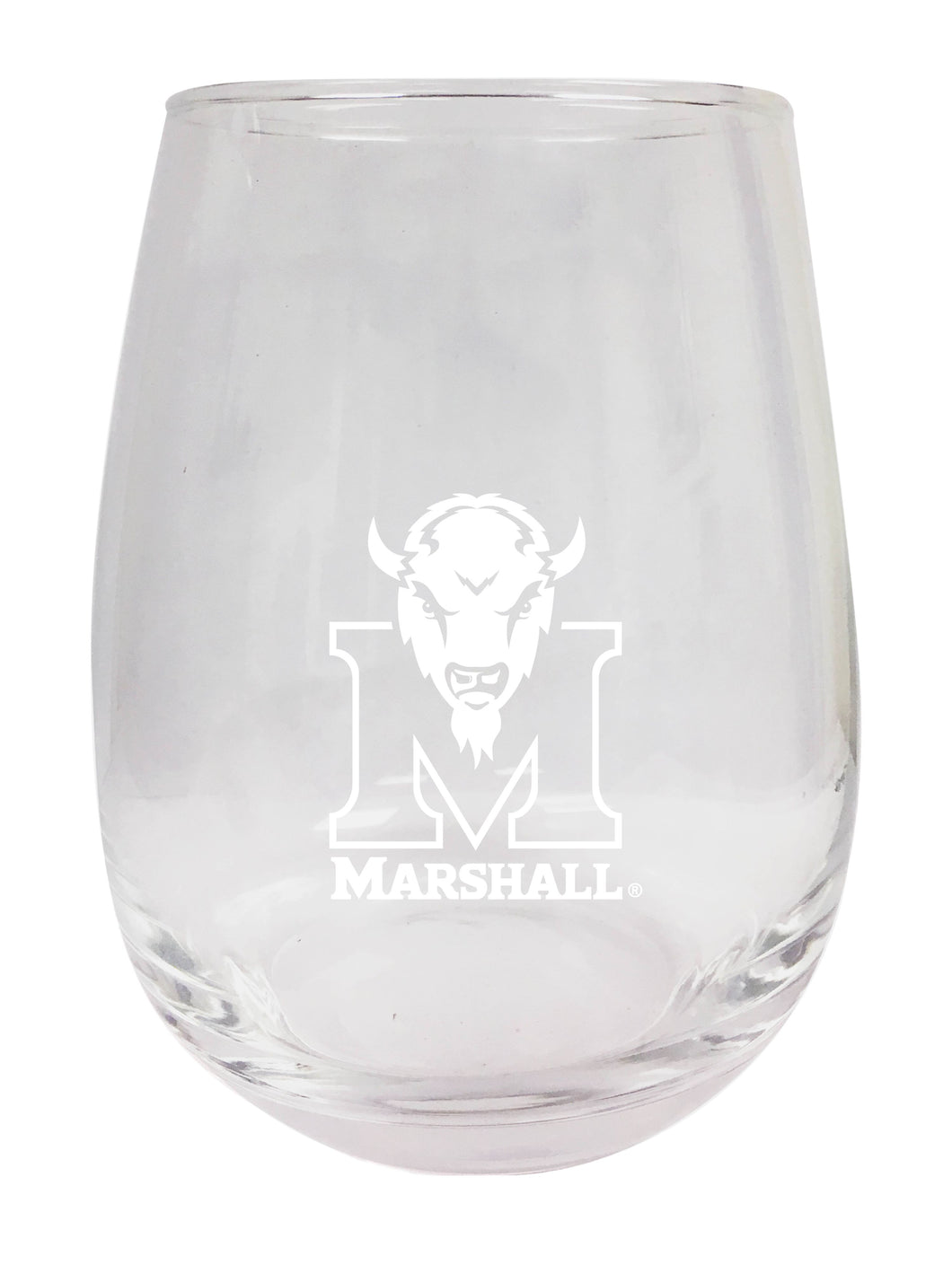 Marshall Thundering Herd NCAA 15 oz Laser-Engraved Stemless Wine Glass - Perfect for Alumni & Fans