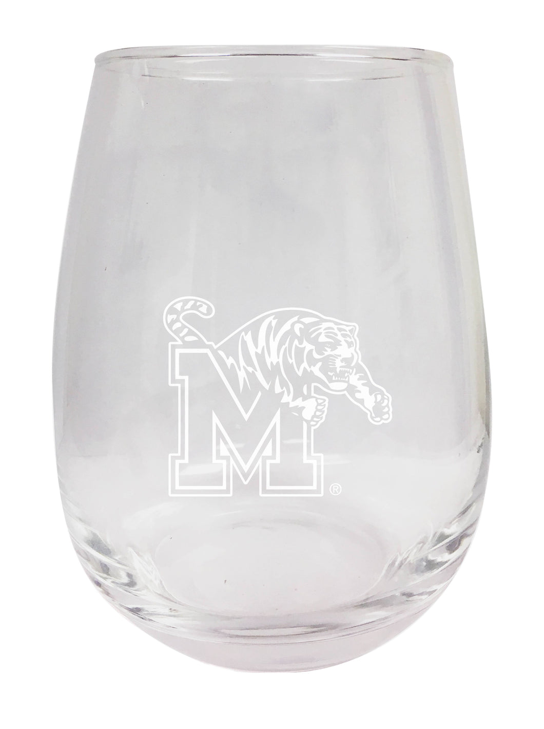 Memphis Tigers NCAA 15 oz Laser-Engraved Stemless Wine Glass - Perfect for Alumni & Fans