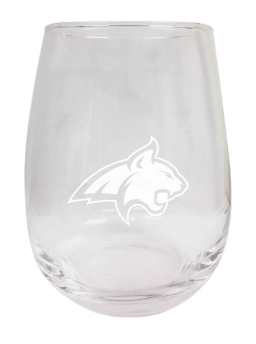Montana State Bobcats NCAA 15 oz Laser-Engraved Stemless Wine Glass - Perfect for Alumni & Fans