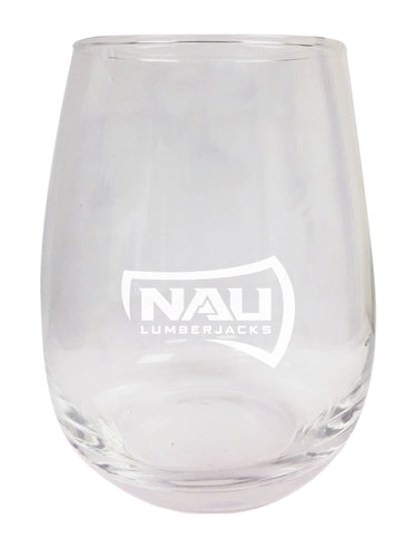 Northern Arizona University NCAA 15 oz Laser-Engraved Stemless Wine Glass - Perfect for Alumni & Fans