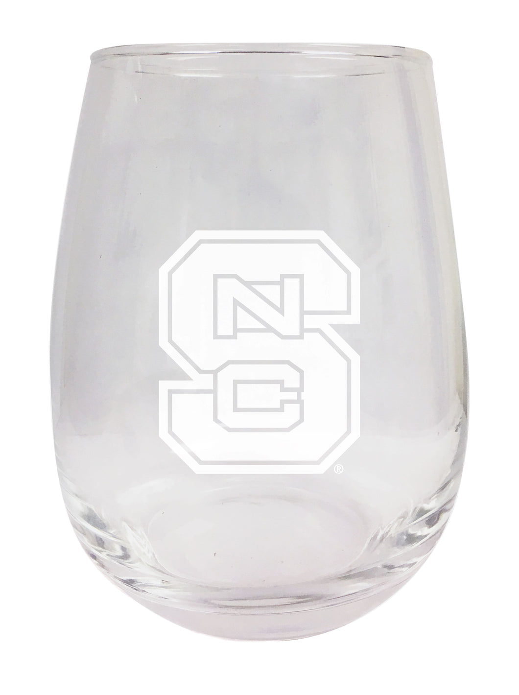 NC State Wolfpack NCAA 15 oz Laser-Engraved Stemless Wine Glass - Perfect for Alumni & Fans