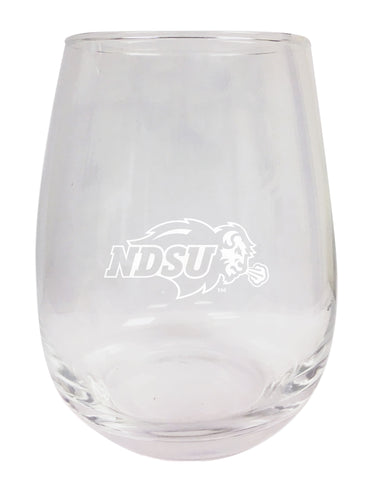 North Dakota State Bison NCAA 15 oz Laser-Engraved Stemless Wine Glass - Perfect for Alumni & Fans