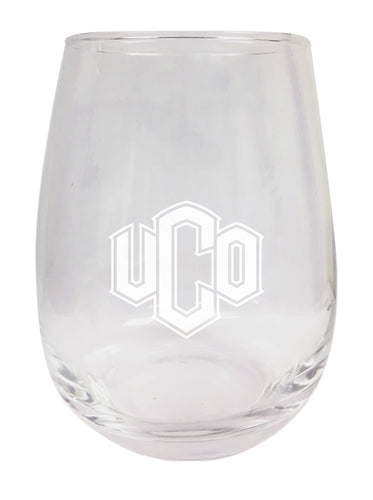 University of Central Oklahoma Bronchos NCAA 15 oz Laser-Engraved Stemless Wine Glass - Perfect for Alumni & Fans