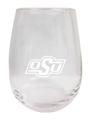 Oklahoma State Cowboys NCAA 15 oz Laser-Engraved Stemless Wine Glass - Perfect for Alumni & Fans
