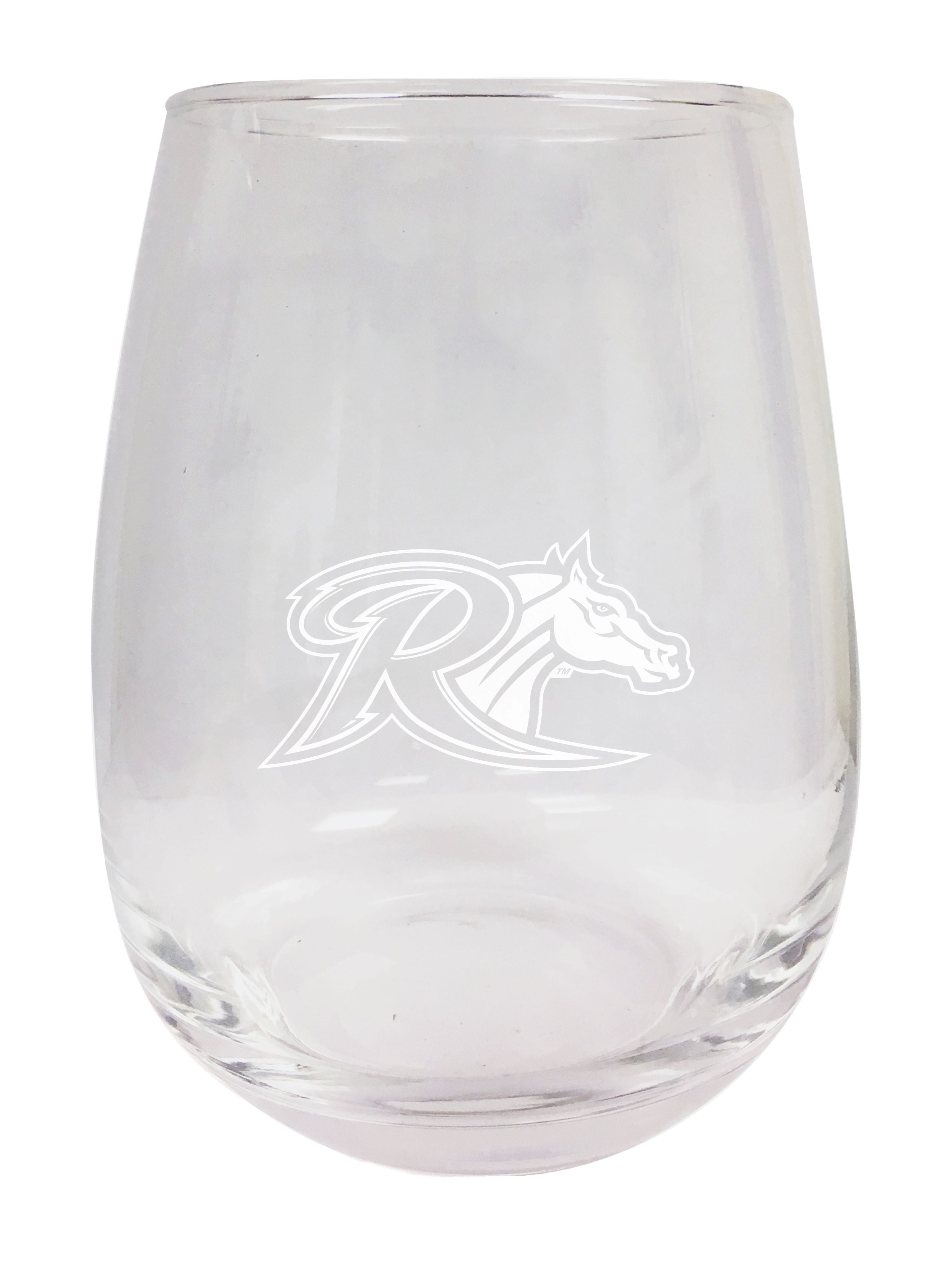 American Rider Glass Rider University Broncs NCAA 15 oz Laser-Engraved Stemless Wine Glass ...