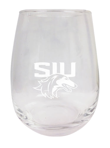Southern Illinois Salukis NCAA 15 oz Laser-Engraved Stemless Wine Glass - Perfect for Alumni & Fans