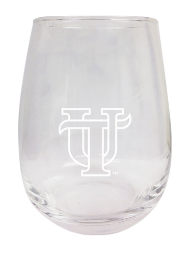 University of Tampa Spartans NCAA 15 oz Laser-Engraved Stemless Wine Glass - Perfect for Alumni & Fans