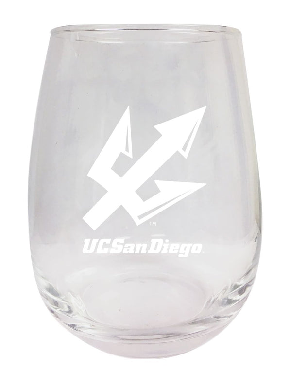 UC San Diego 15 oz Engraved Stemless Wine Glass Officially Licensed Collegiate Product
