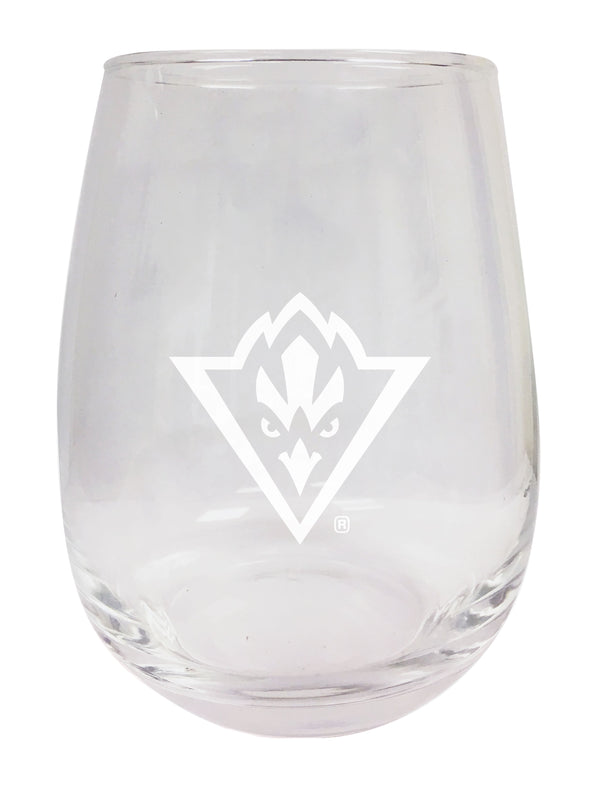 North Carolina Wilmington Seahawks NCAA 15 oz Laser-Engraved Stemless Wine Glass - Perfect for Alumni & Fans
