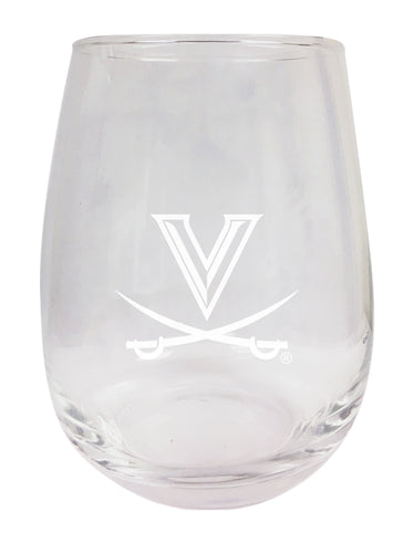 Virginia Cavaliers NCAA 15 oz Laser-Engraved Stemless Wine Glass - Perfect for Alumni & Fans