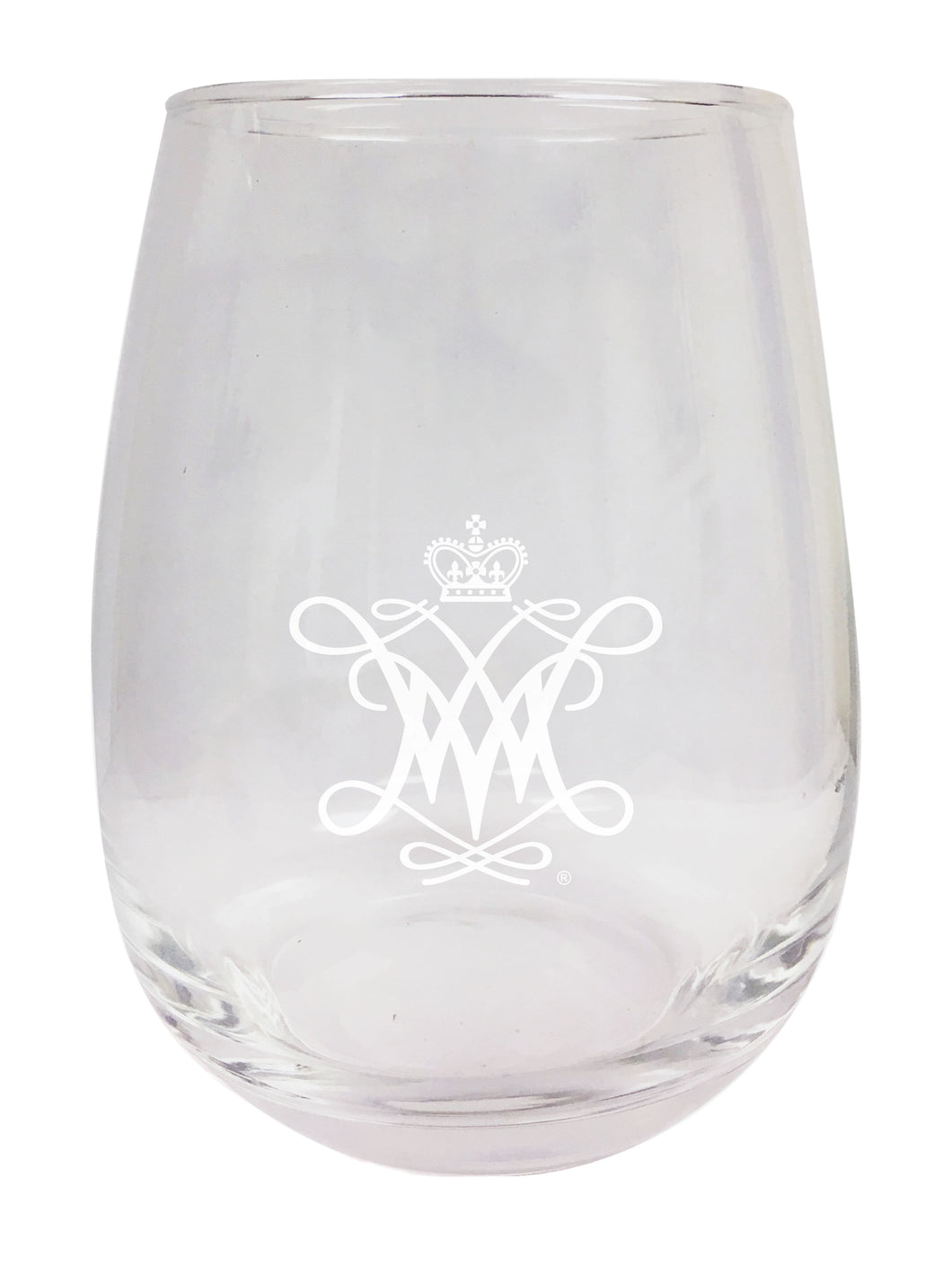 William and Mary NCAA 15 oz Laser-Engraved Stemless Wine Glass - Perfect for Alumni & Fans