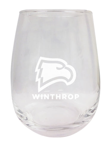 Winthrop University NCAA 15 oz Laser-Engraved Stemless Wine Glass - Perfect for Alumni & Fans