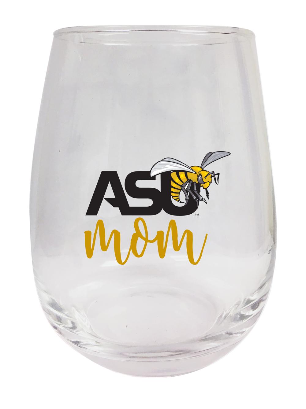 Alabama State University 15 oz Stemless Wine Glass for Mom Officially Licensed