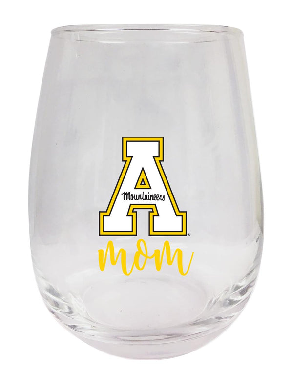 Appalachian State 15 oz Stemless Wine Glass for Mom Officially Licensed