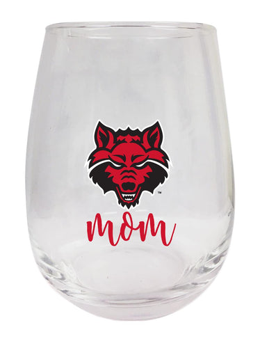 Arkansas State 15 oz Stemless Wine Glass for Mom Officially Licensed