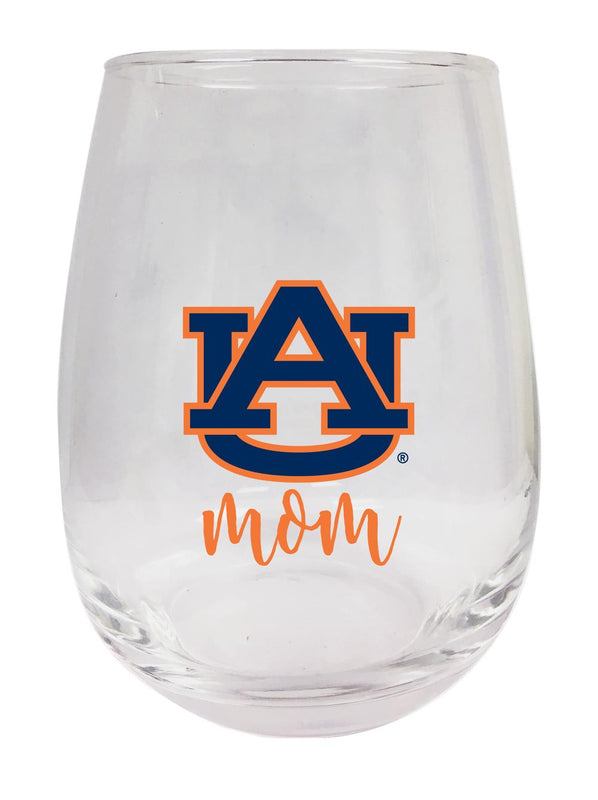 Auburn Tigers 15 oz Stemless Wine Glass for Mom Officially Licensed