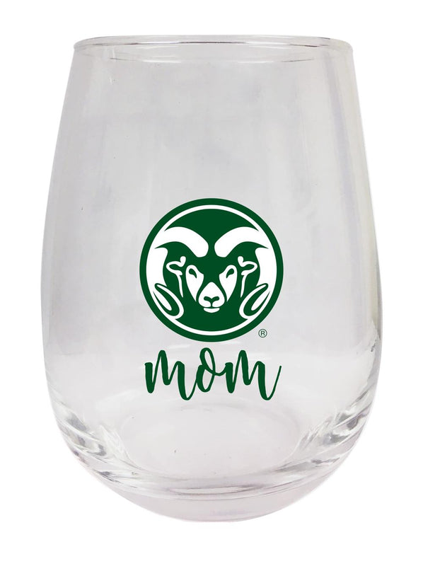 Colorado State Rams 15 oz Stemless Wine Glass for Mom Officially Licensed