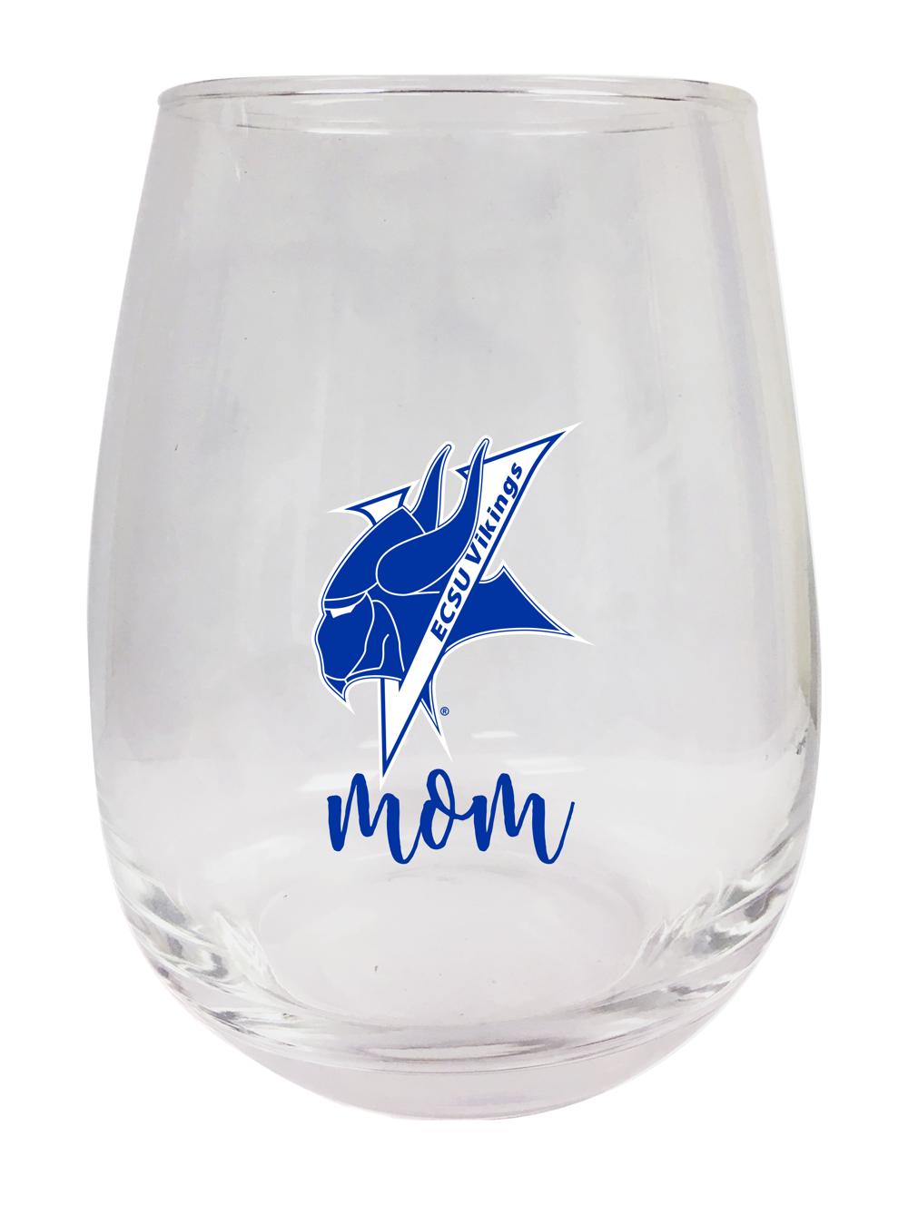 Elizabeth City State University 15 oz Stemless Wine Glass for Mom Officially Licensed