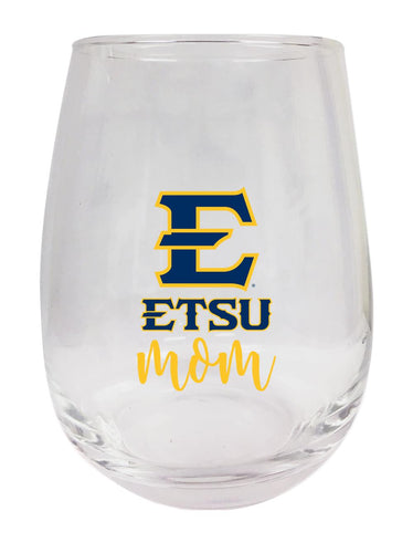 East Tennessee State University 15 oz Stemless Wine Glass for Mom Officially Licensed