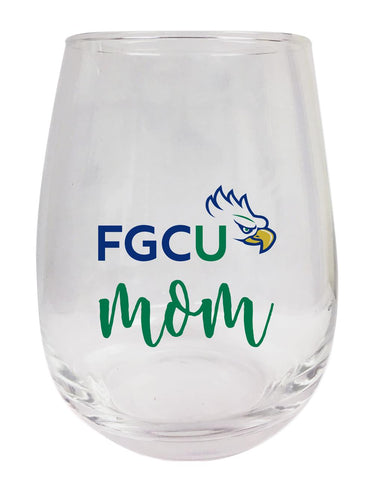 Florida Gulf Coast Eagles 15 oz Stemless Wine Glass for Mom Officially Licensed