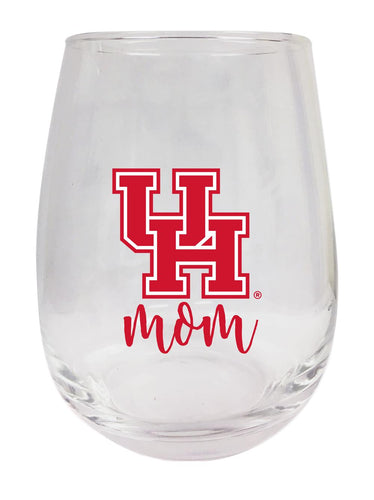 University of Houston 15 oz Stemless Wine Glass for Mom Officially Licensed