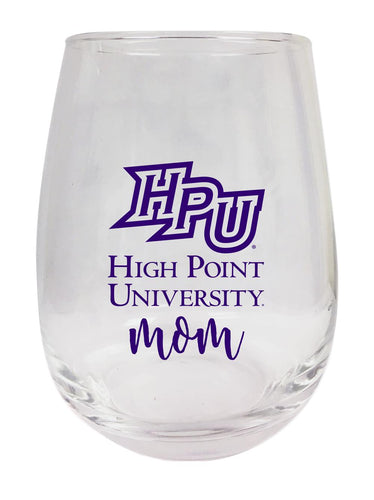 High Point University 15 oz Stemless Wine Glass for Mom Officially Licensed