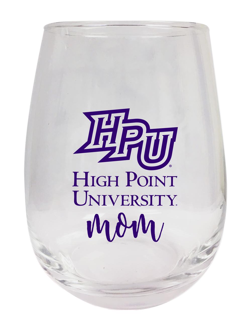 High Point University 15 oz Stemless Wine Glass for Mom Officially Licensed