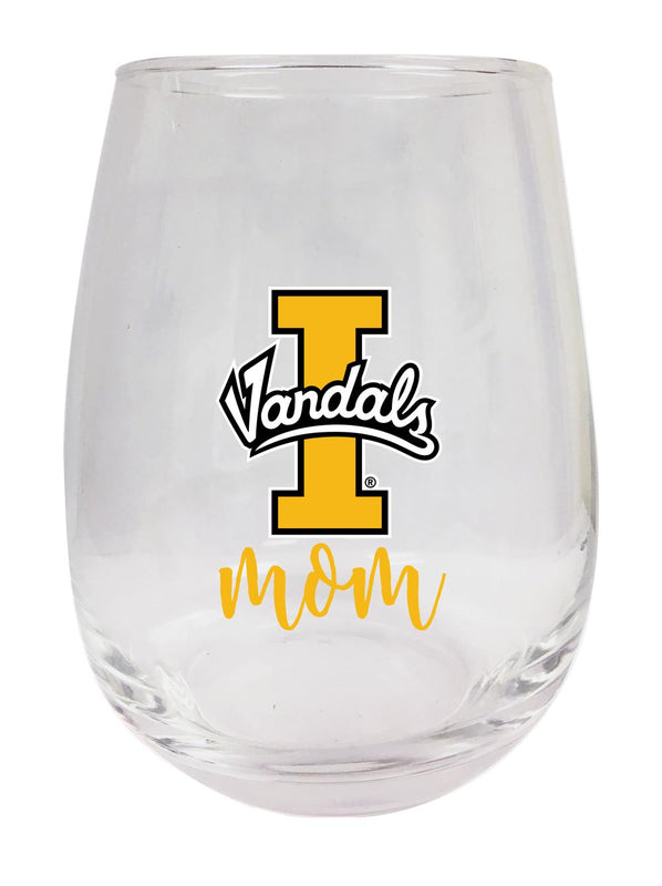 Idaho Vandals 15 oz Stemless Wine Glass for Mom Officially Licensed