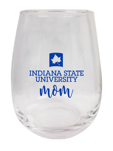 Indiana State University 15 oz Stemless Wine Glass for Mom Officially Licensed