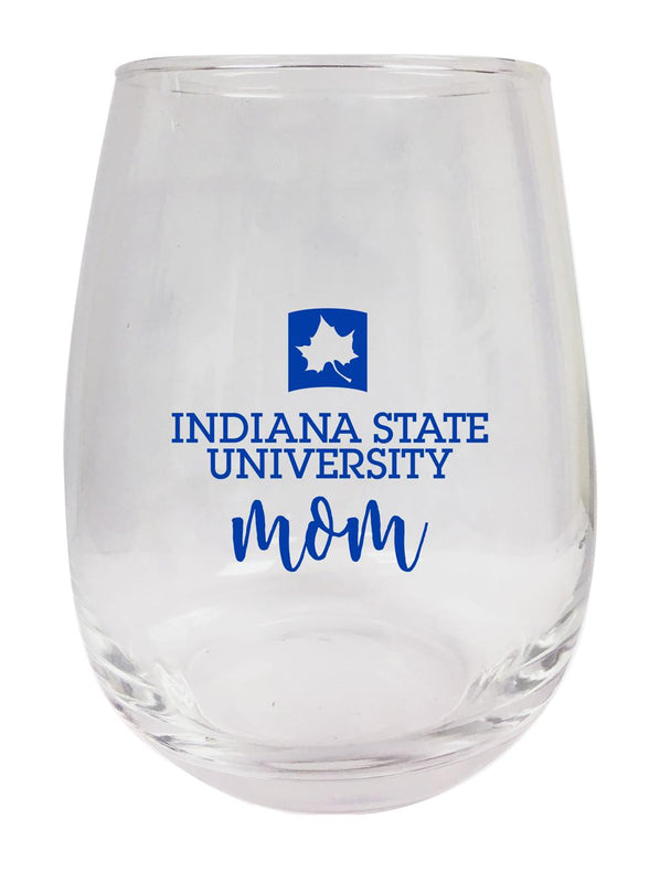 Indiana State University 15 oz Stemless Wine Glass for Mom Officially Licensed