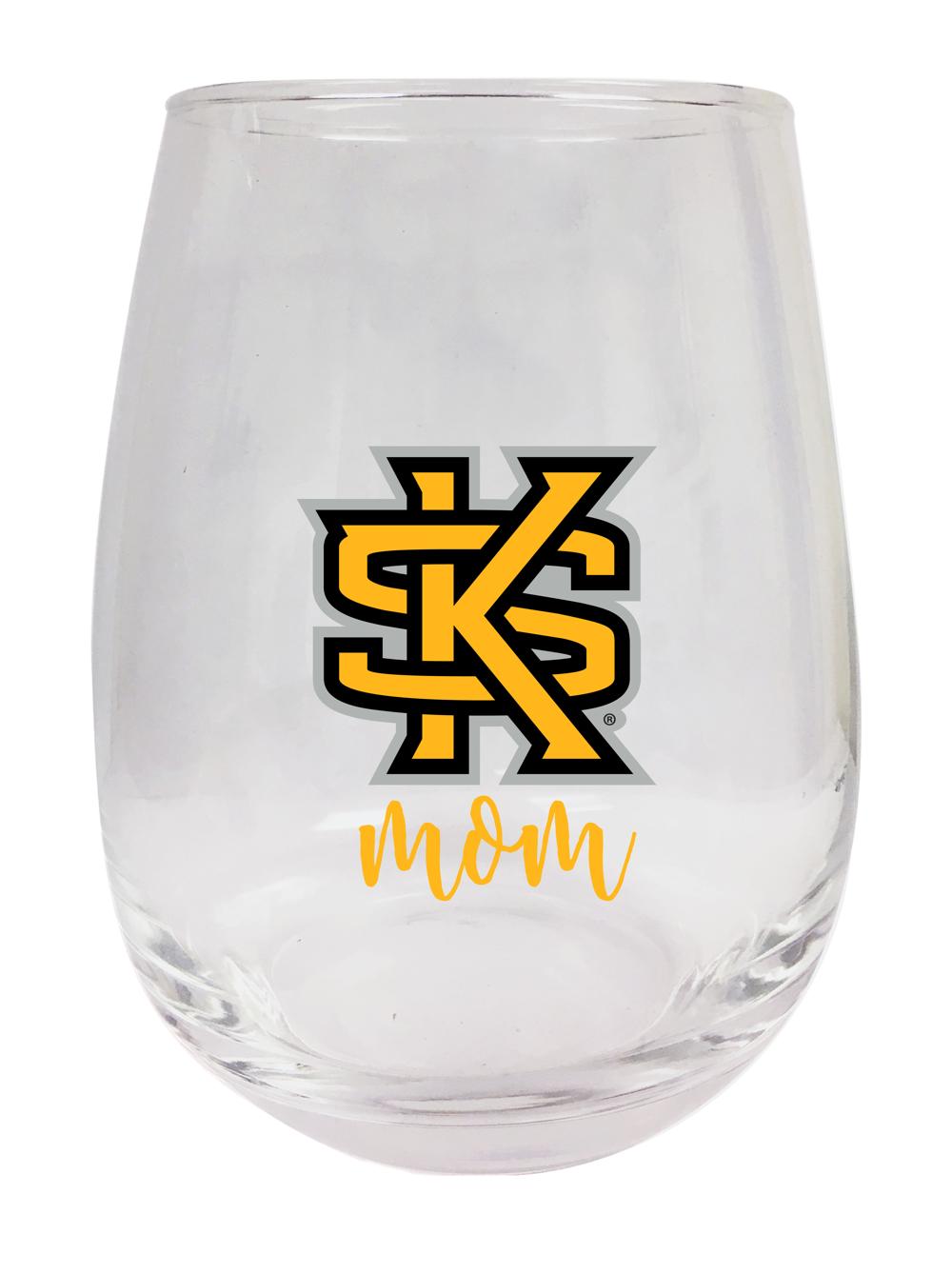 Kennesaw State University 15 oz Stemless Wine Glass for Mom Officially Licensed