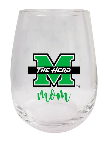 Marshall Thundering Herd 15 oz Stemless Wine Glass for Mom Officially Licensed