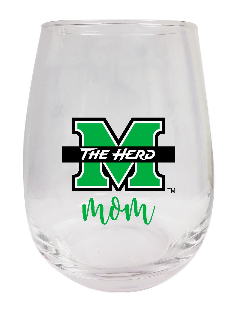 Marshall Thundering Herd 15 oz Stemless Wine Glass for Mom Officially Licensed