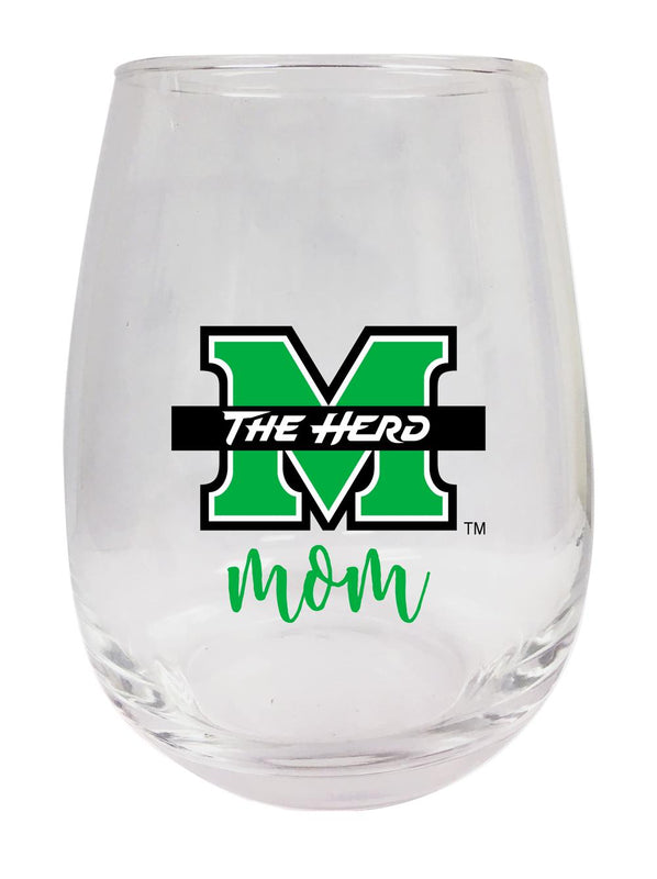 Marshall Thundering Herd 15 oz Stemless Wine Glass for Mom Officially Licensed